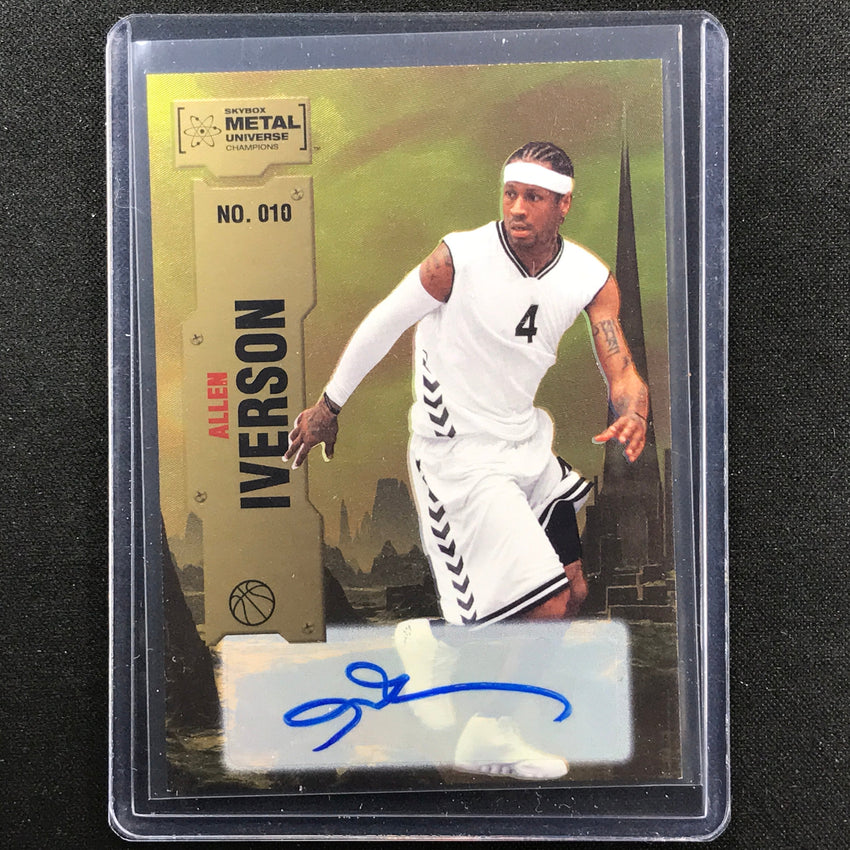 2022 Metal Universe Champions Allen Iverson Base Auto Gold 15/25