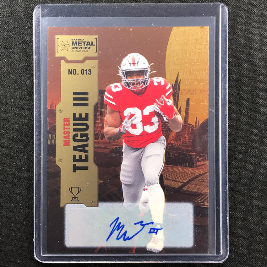 2022 Metal Universe Champions Master Teague Iii Base Auto Gold 11/25
