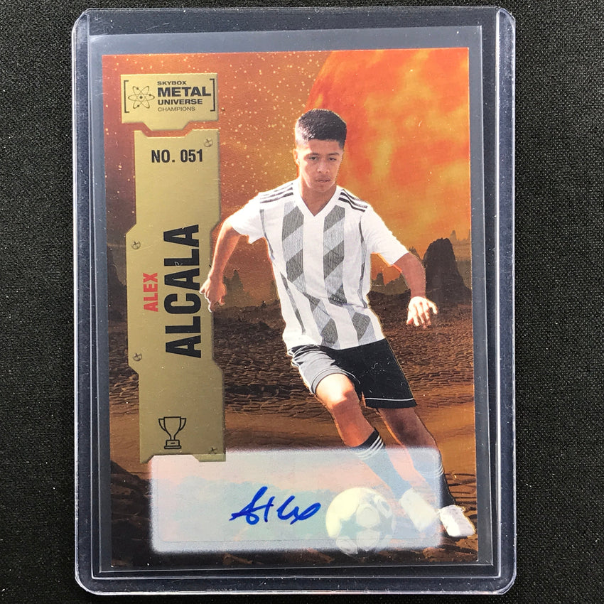 2022 Metal Universe Champions Alex Alcala Base Auto Gold 14/25