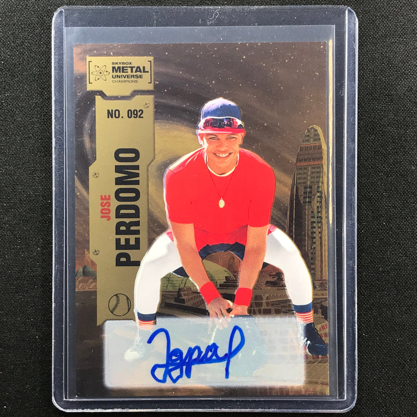 2022 Metal Universe Champions Jose Perdomo Base Auto Gold 6/25