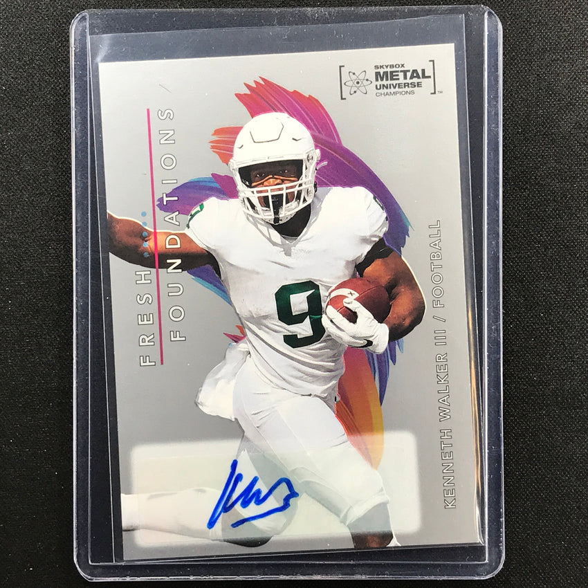 2022 Metal Universe Champions Kenneth Walker Iii Fresh Foundations Auto 75/199