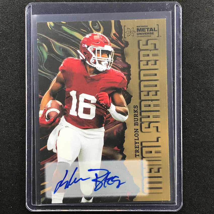 2022 Metal Universe Champions Treylon Burks Metal Shredders Auto Gold 2/10