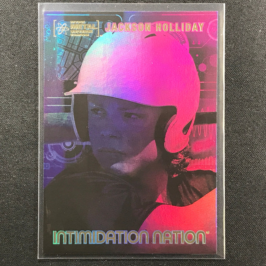 2022 Metal Universe Champions JACKSON HOLLIDAY Initimidation Nation Base #8