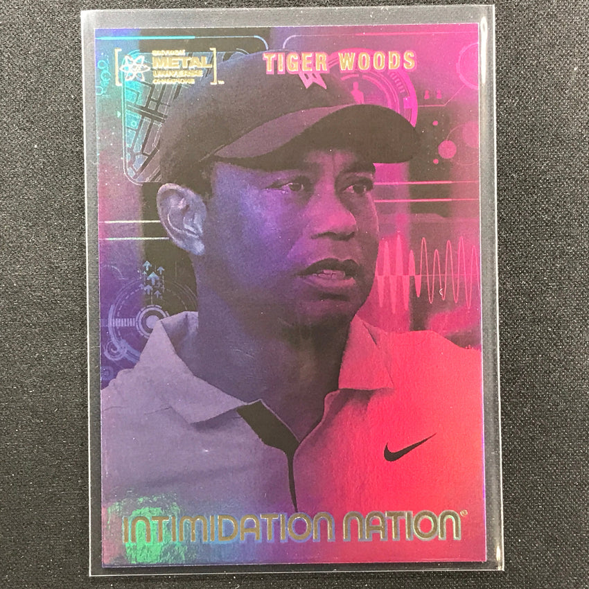 2022 Metal Universe Champions TIGER WOODS Initimidation Nation Base #10