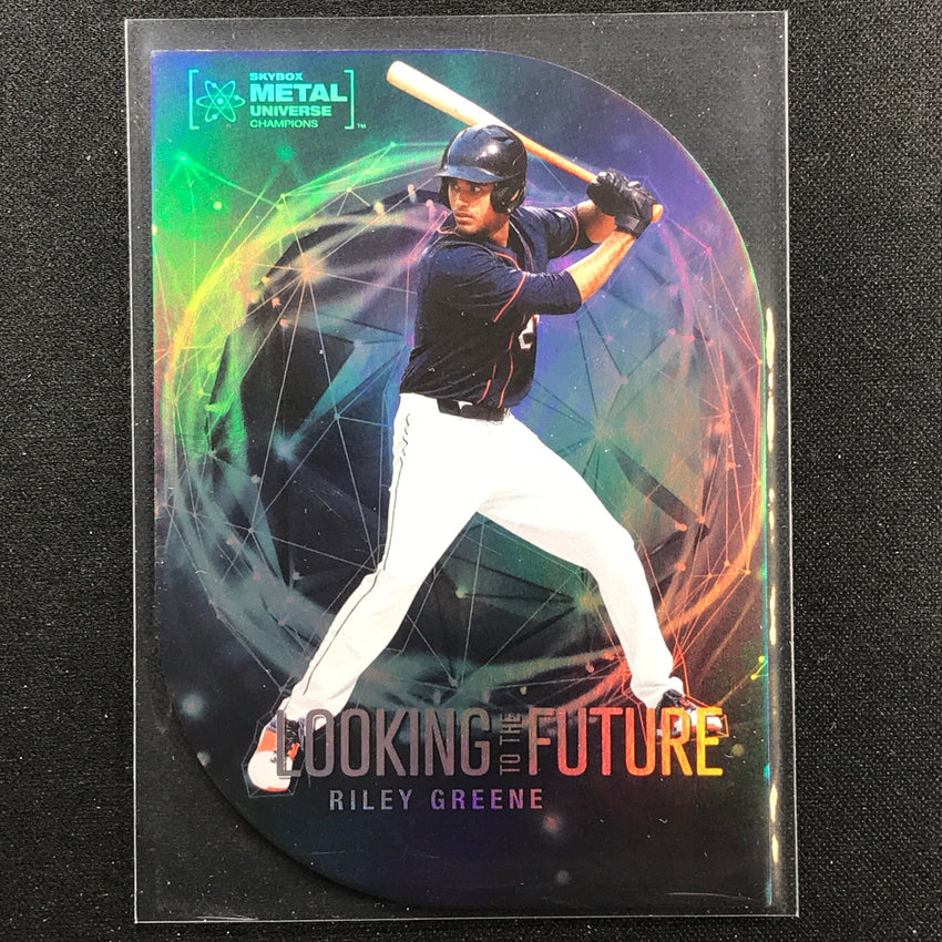2022 Metal Universe Champions RILEY GREENE Looking to the Future Die-Cut Base #4