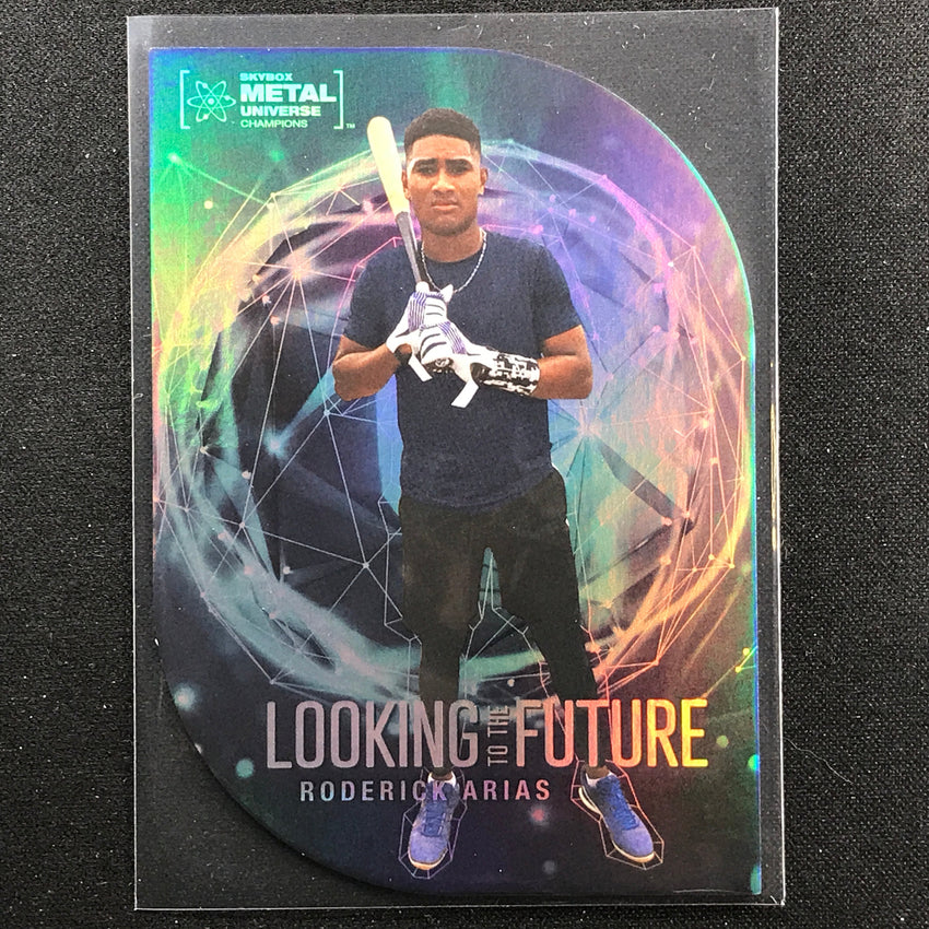 2022 Metal Universe Champions RODERICK ARIAS Looking to the Future Die-Cut #8