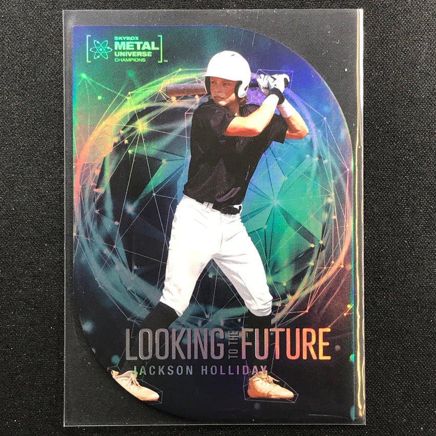 2022 Metal Universe Champions JACKSON HOLLIDAY Looking to the Future Die-Cut #21