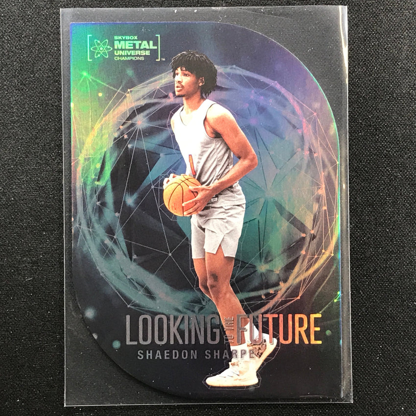 2022 Metal Universe Champions Shaedon Sharpe Looking To The Future Die-cut No 30