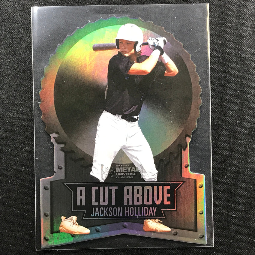 2022 Metal Universe Champions JACKSON HOLLIDAY A Cut Above Die-Cut Base #2