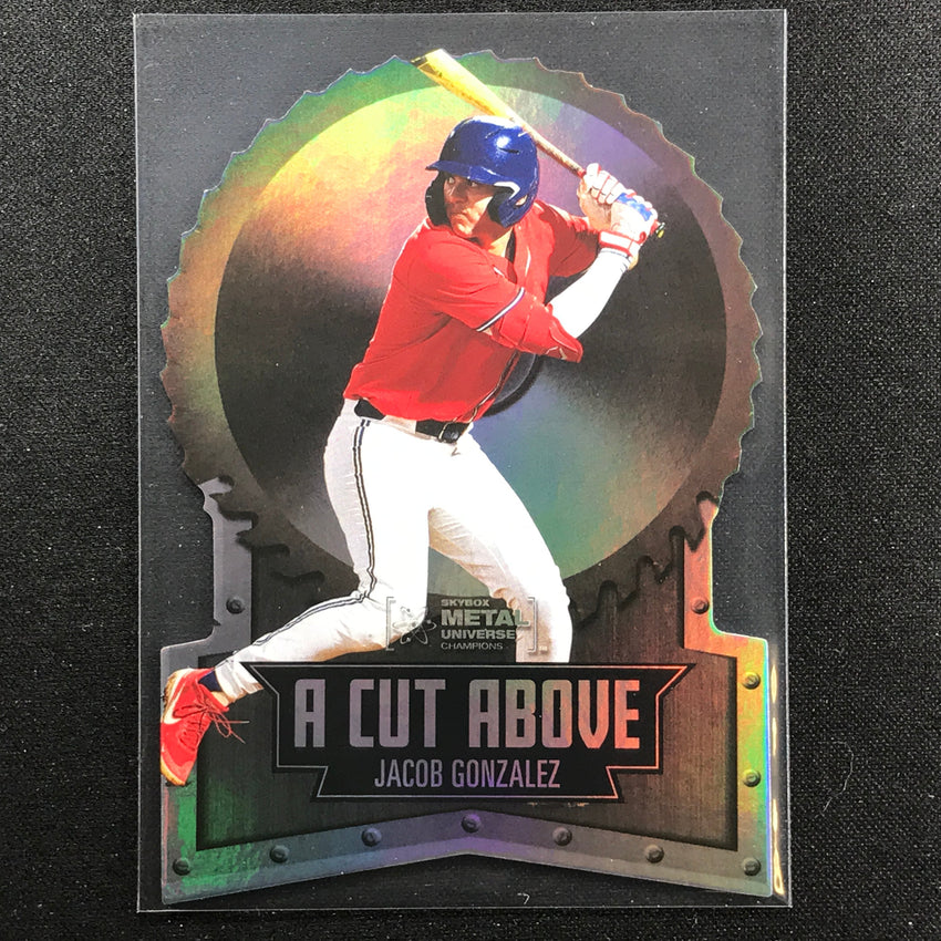2022 Metal Universe Champions JACOB GONZALEZ A Cut Above Die-Cut Base #5