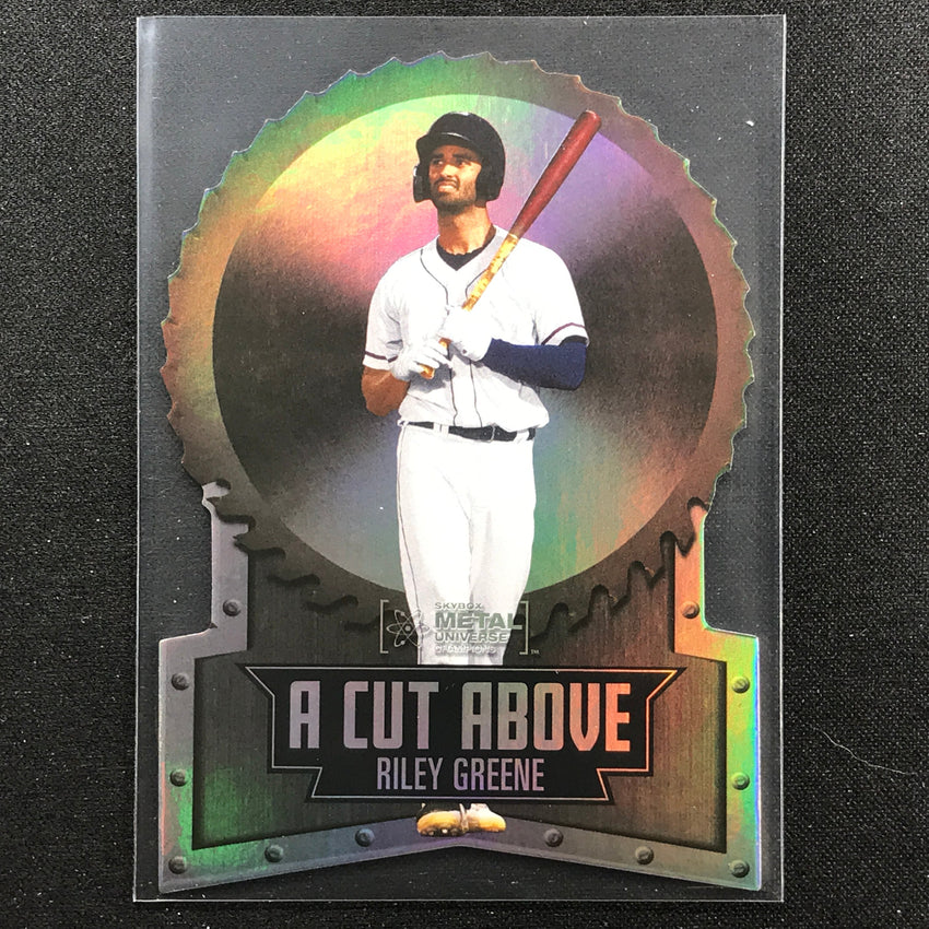 2022 Metal Universe Champions RILEY GREENE A Cut Above Die-Cut Base #8