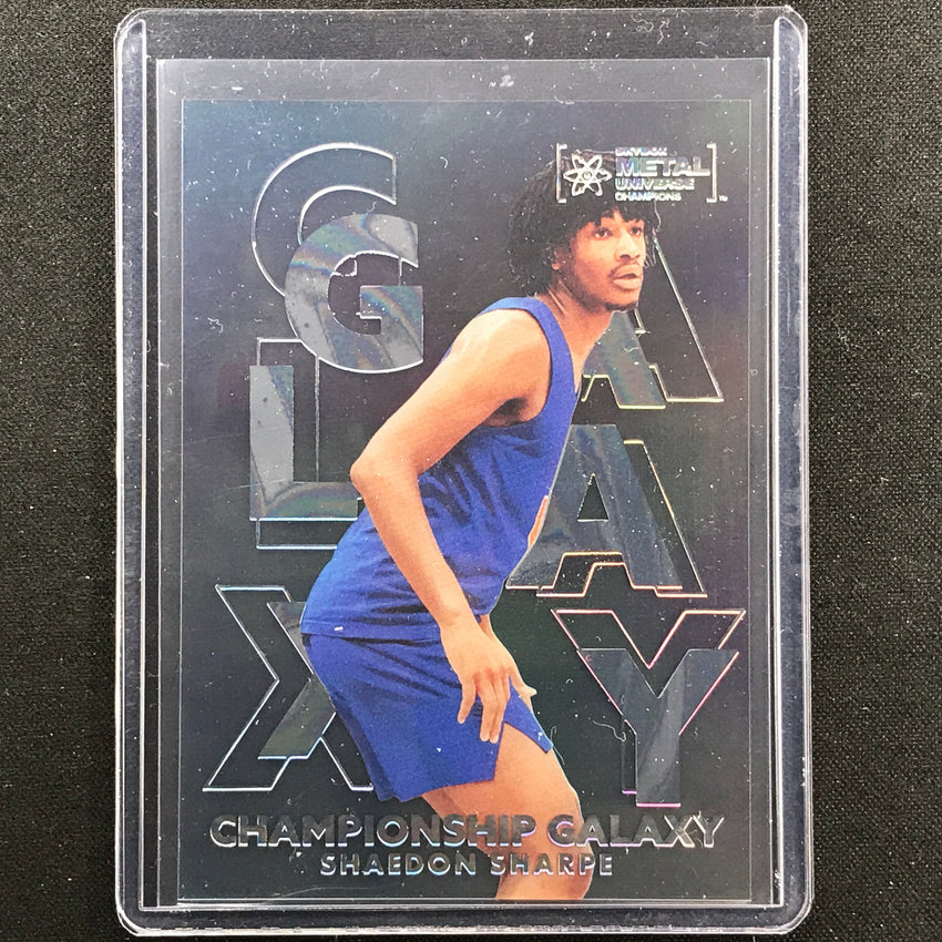 2022 Metal Universe Champions Shaedon Sharpe Championship Galaxy Acetate Ssp No 5