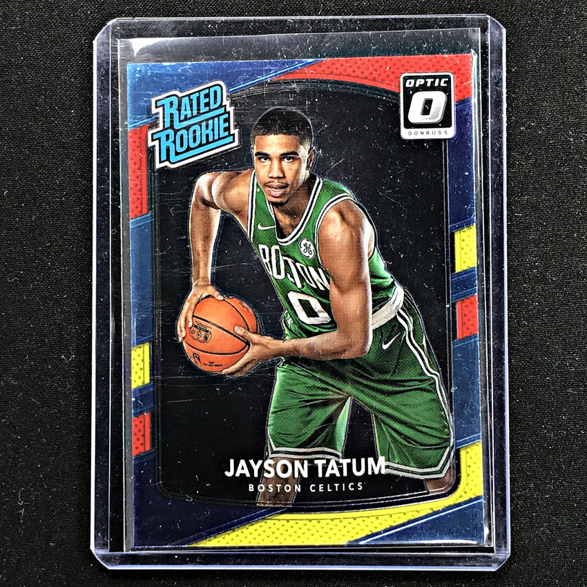 2017-18 Optic JAYSON TATUM Rated Rookie Red Yellow #198-Cherry Collectables