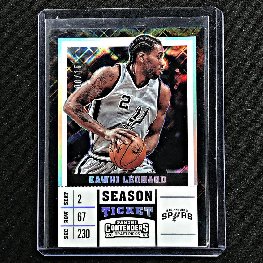 2017 Contenders Draft Picks KAWHI LEONARD Season Ticket 8/15-Cherry Collectables