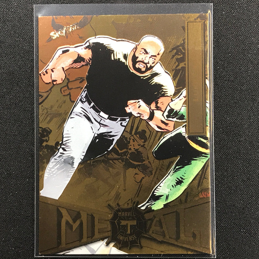 2021-2022 Marvel Spider-Man Metal Universe LUKE CAGE Light FX Gold #45