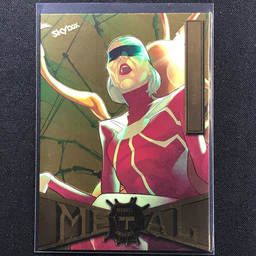 2021-2022 Marvel Spider-Man Metal Universe MADAME WEB Light FX Gold #46