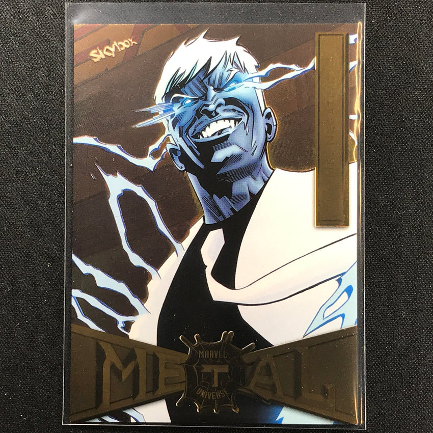 2021-2022 Marvel Spider-Man Metal Universe MR. NEGATIVE Light FX Gold #58