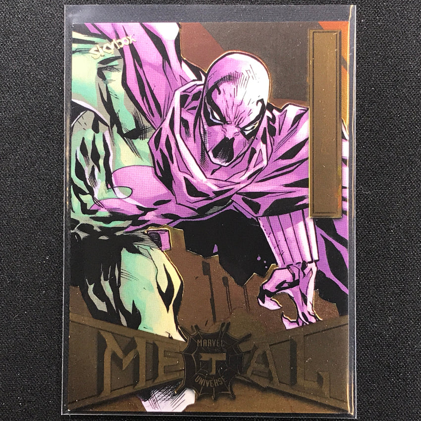 2021-2022 Marvel Spider-man Metal Universe Prowler Light Fx Gold No 66