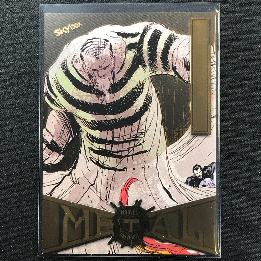 2021-2022 Marvel Spider-Man Metal Universe SANDMAN Light FX Gold #70