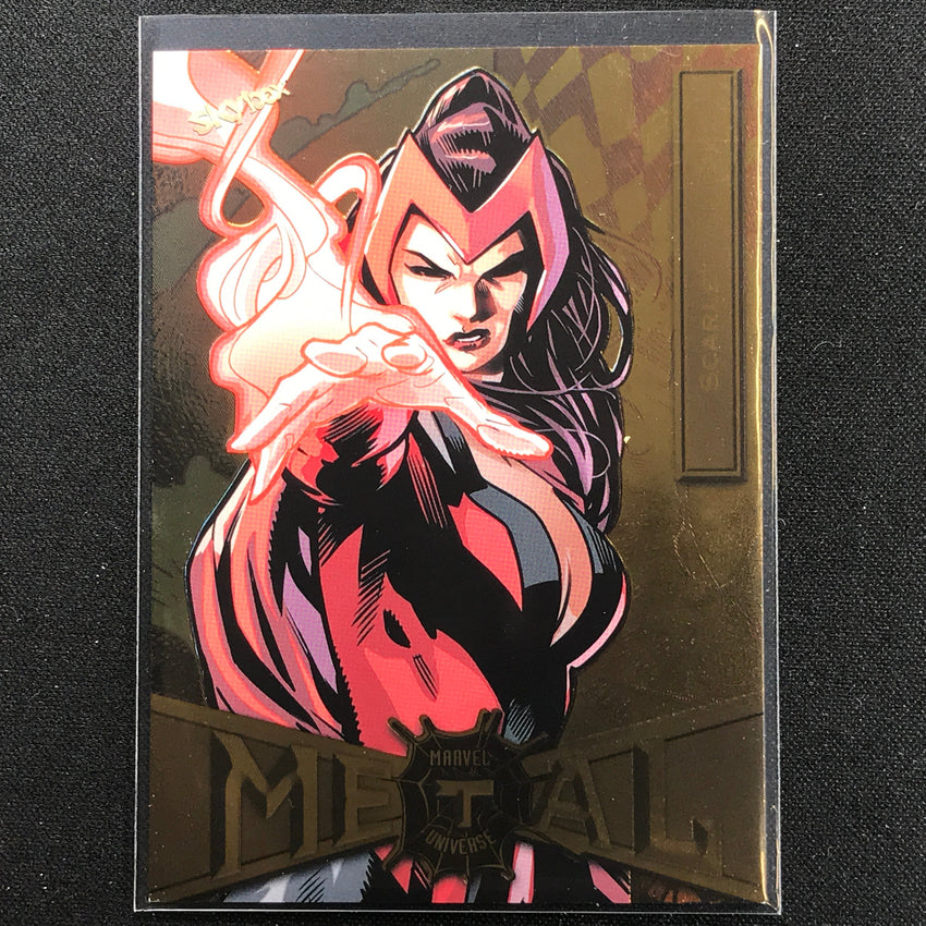 2021-2022 Marvel Spider-Man Metal Universe SCARLET WITCH Light FX Gold #72