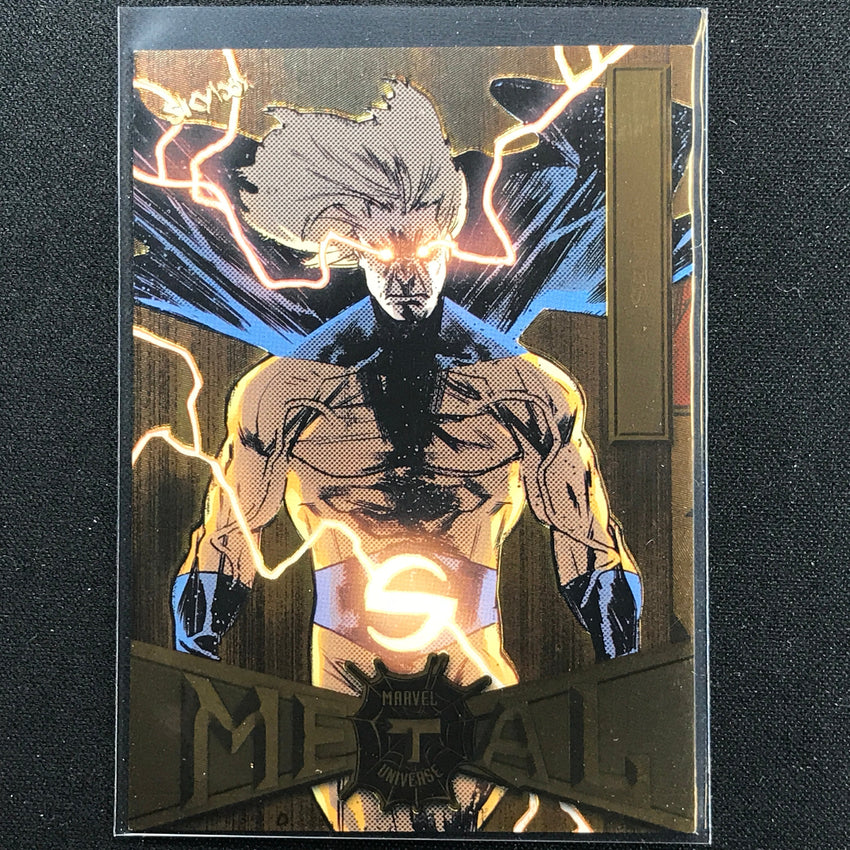 2021-2022 Marvel Spider-man Metal Universe Sentry Light Fx Gold No 75