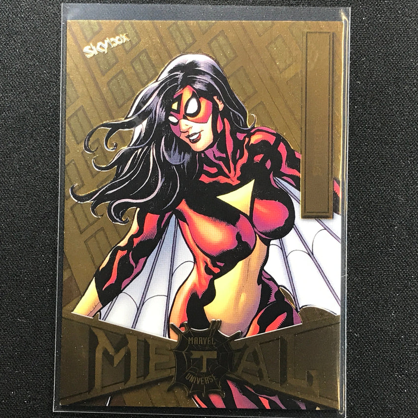 2021-2022 Marvel Spider-Man Metal Universe SPIDER-WOMAN Light FX Gold #87