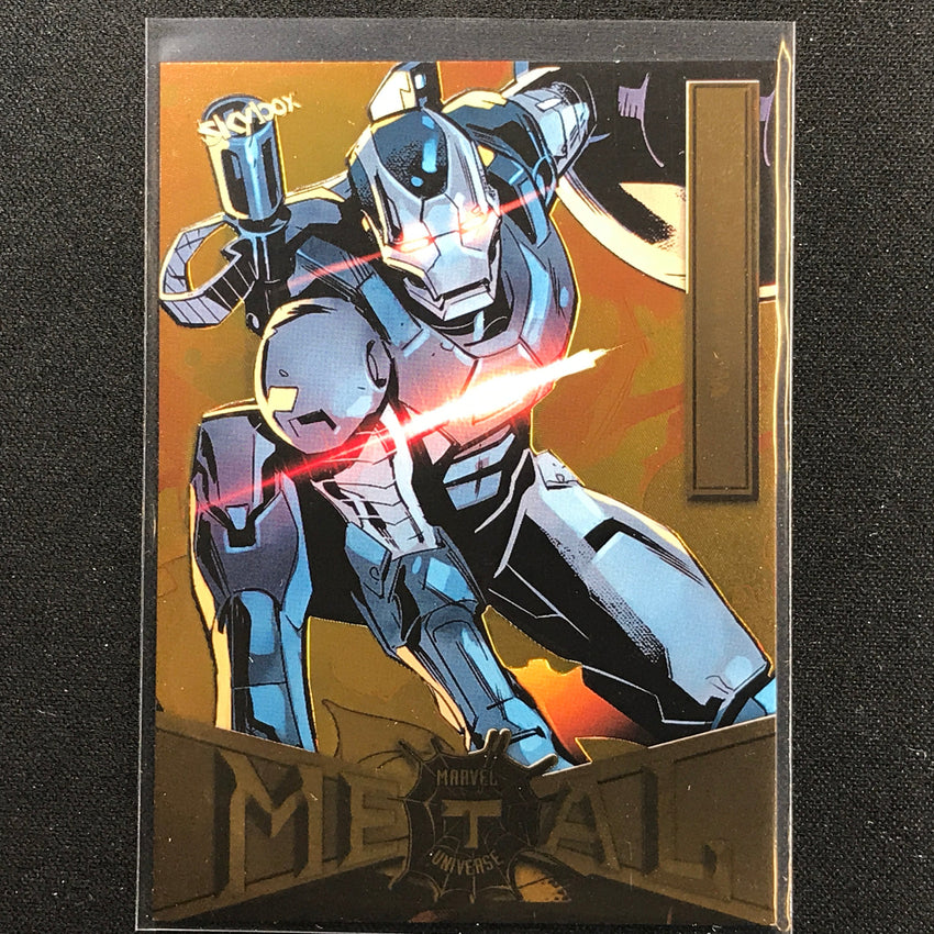 2021-2022 Marvel Spider-Man Metal Universe WAR MACHINE Light FX Gold #96