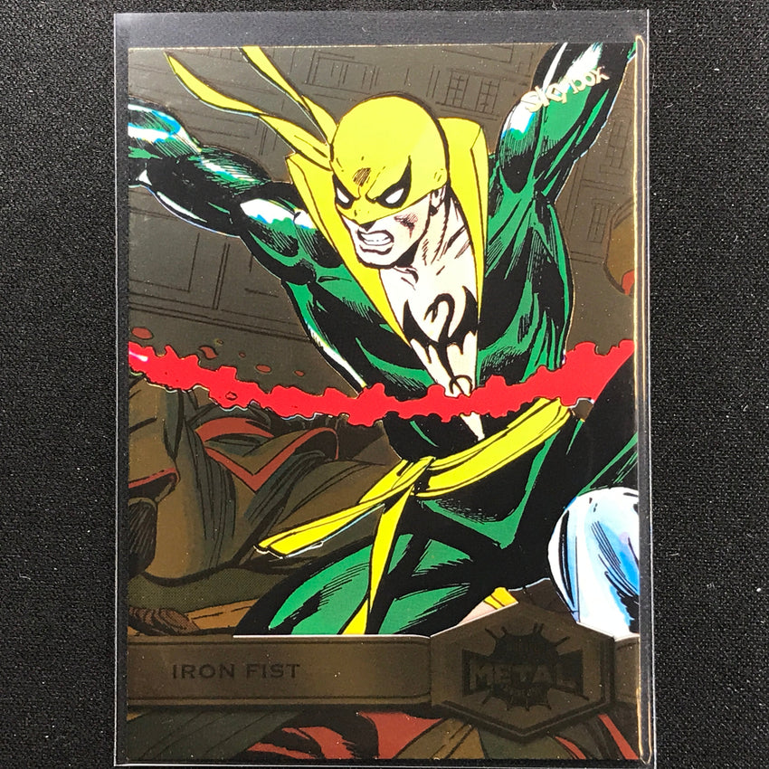 2021-2022 Marvel Spider-Man Metal Universe IRON FIST High Series FX Gold #135
