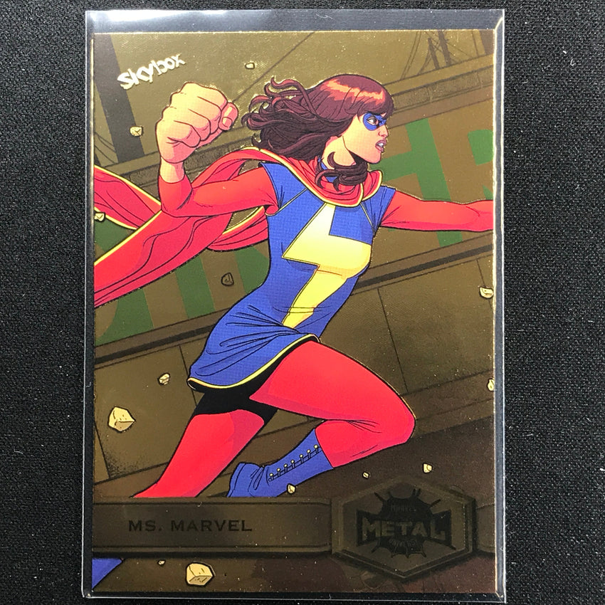 2021-2022 Marvel Spider-Man Metal Universe MS. MARVEL High Series FX Gold #159