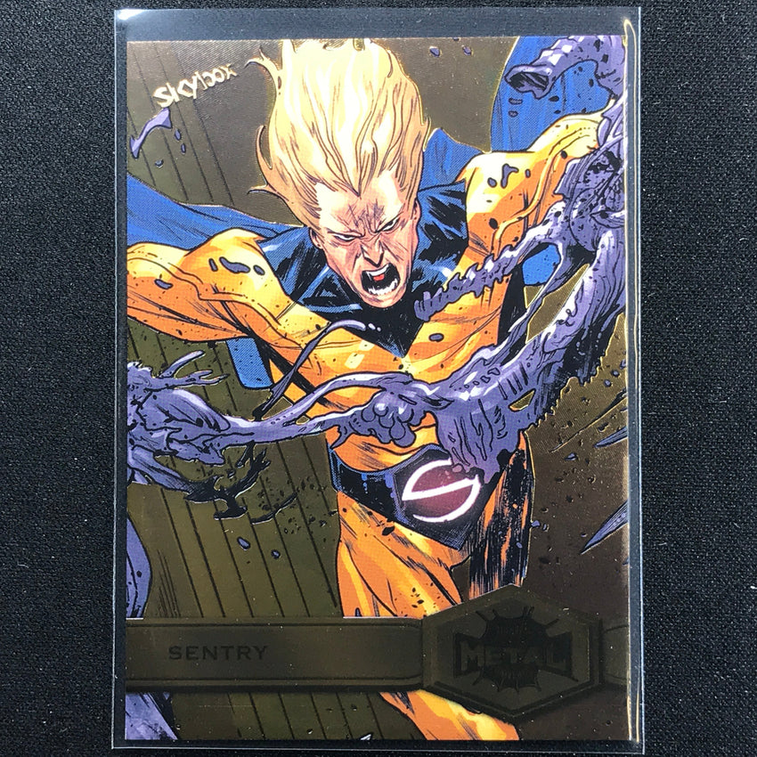 2021-2022 Marvel Spider-man Metal Universe Sentry High Series Light Fx Gold No 175