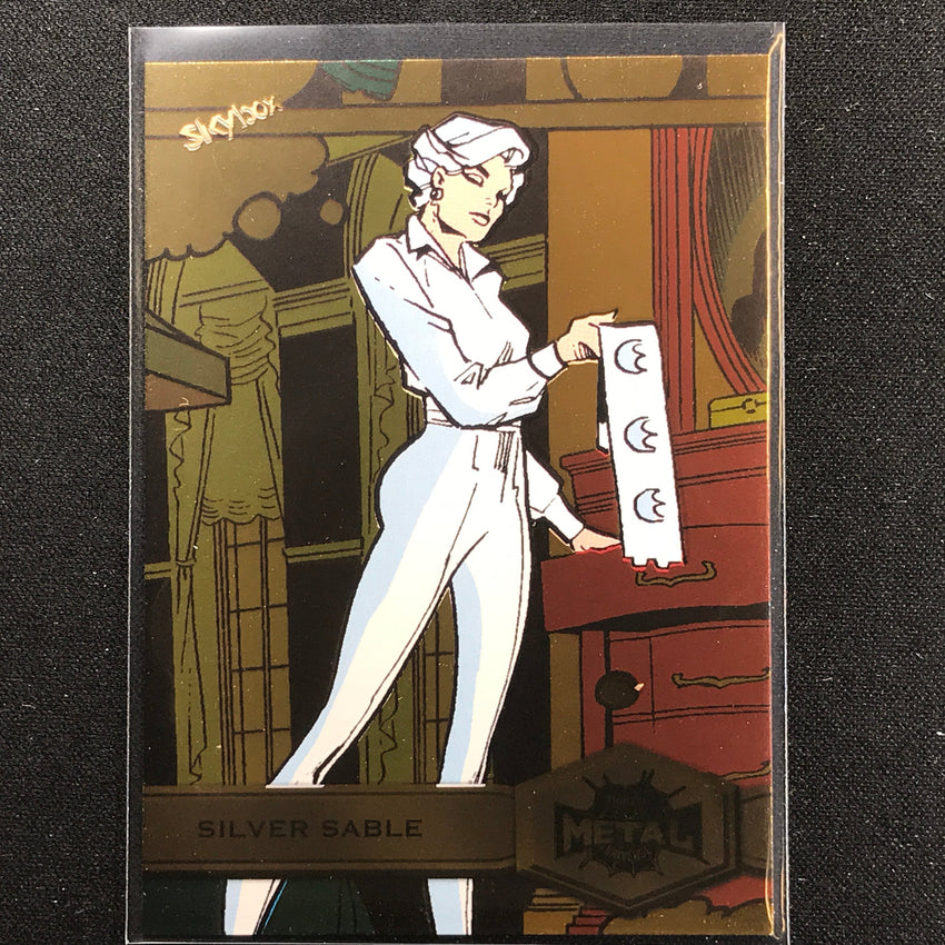 2021-2022 Marvel Spider-Man Metal Universe SILVER SABLE High Series FX Gold #181