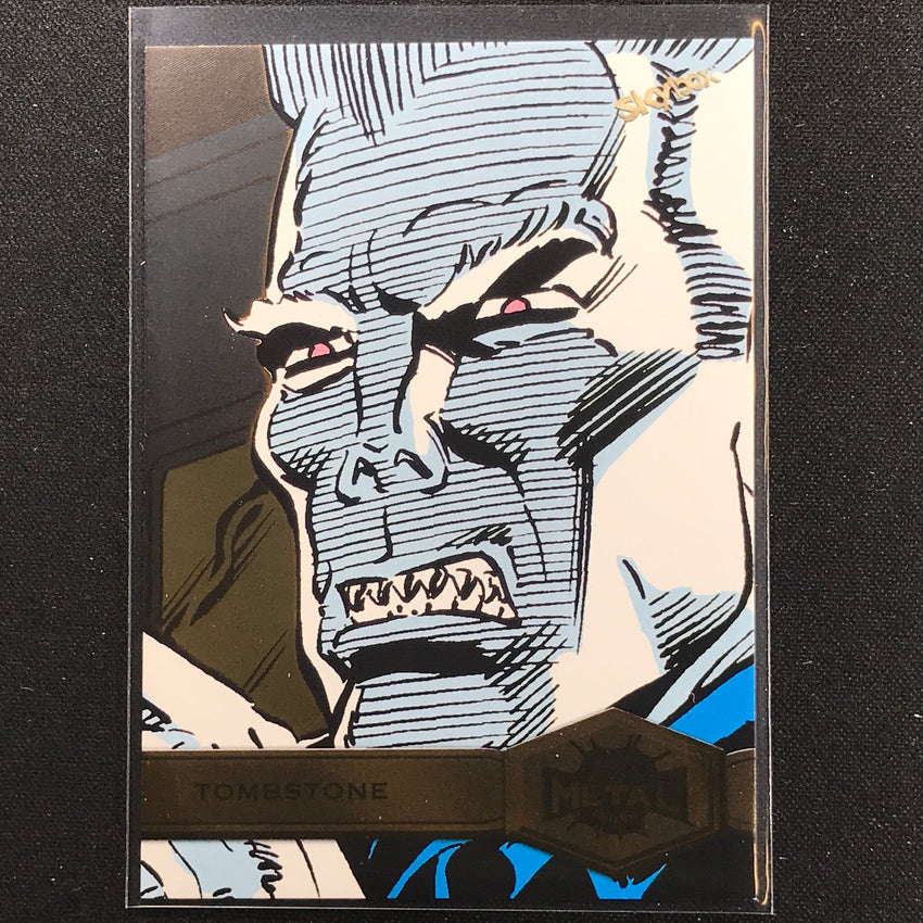 2021-2022 Marvel Spider-Man Metal Universe TOMBSTONE High Series FX Gold #191