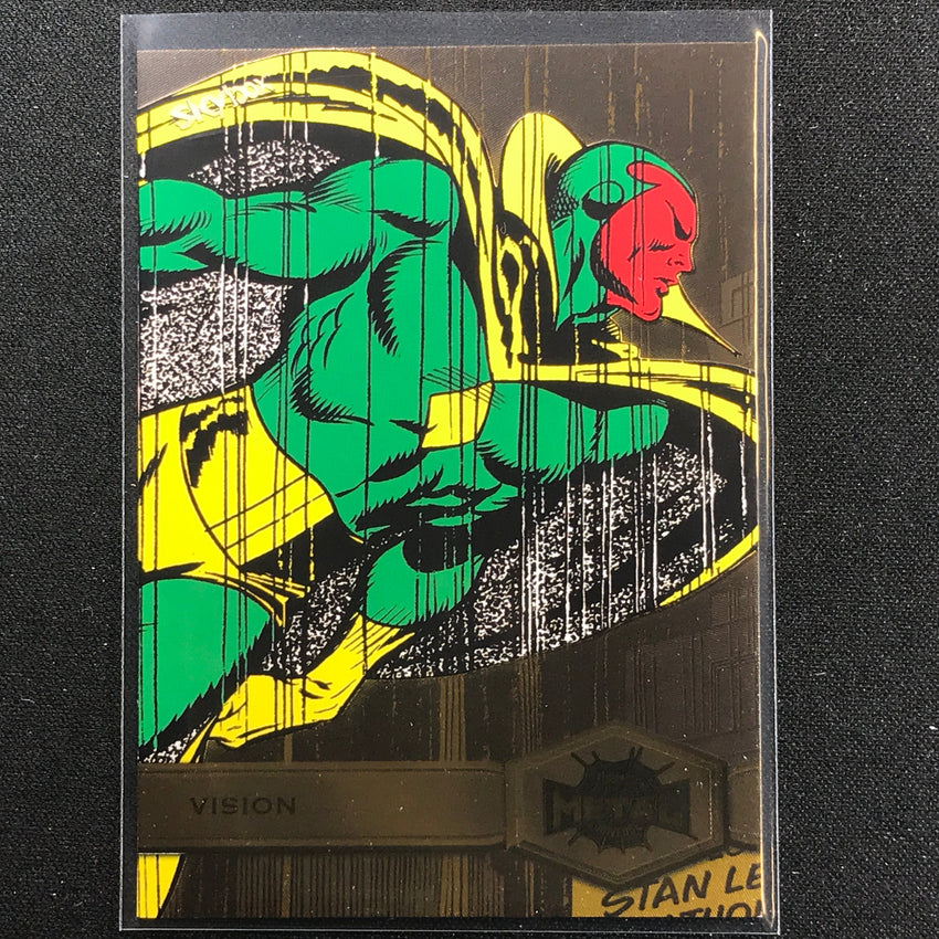 2021-2022 Marvel Spider-Man Metal Universe VISION High Series Light FX Gold #194