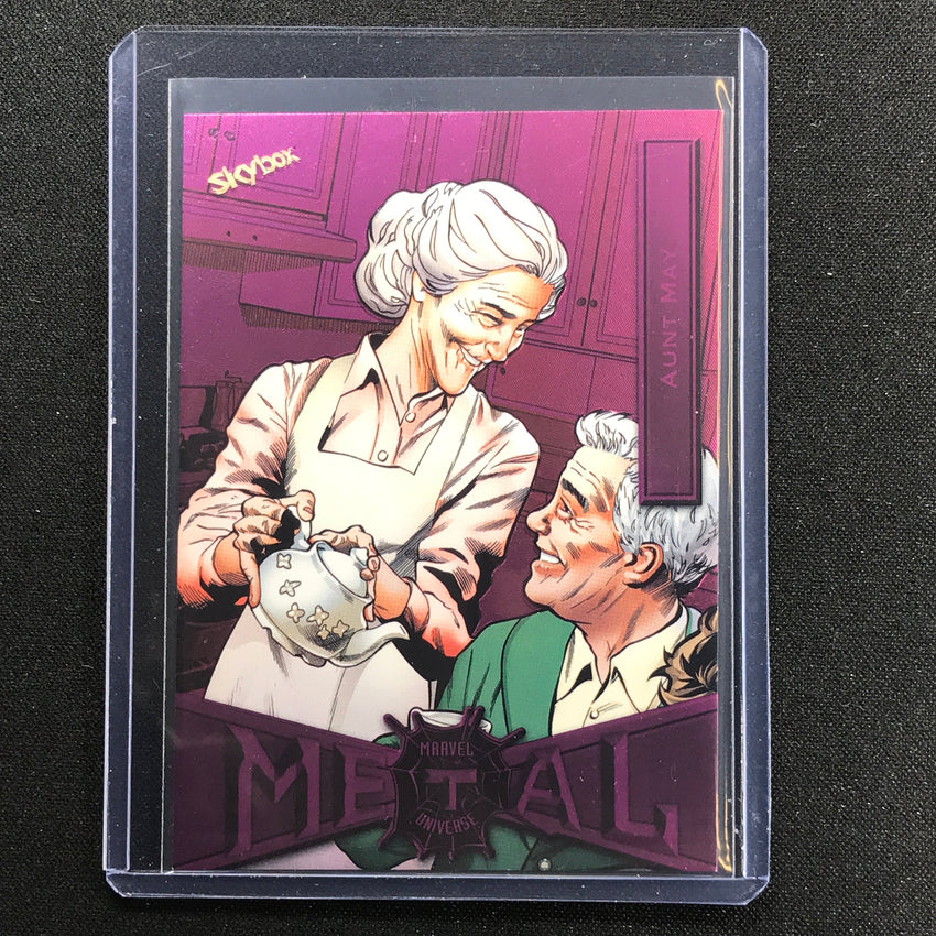 2021-2022 Marvel Spider-man Metal Universe Aunt May Light Fx Pink 54/75