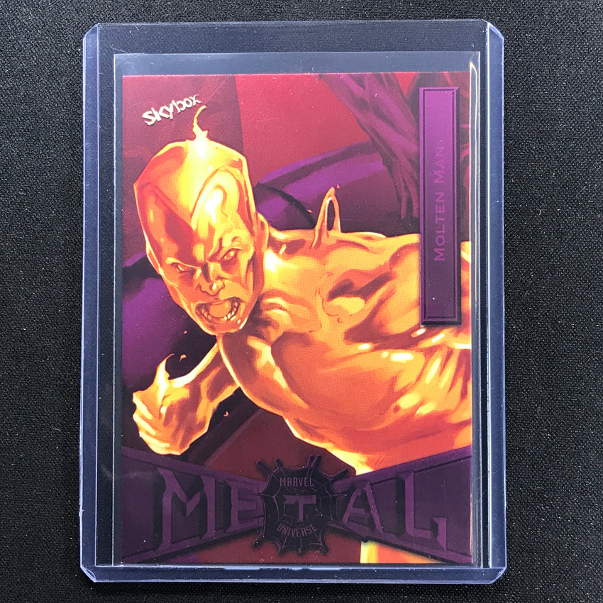 2021-2022 Marvel Spider-man Metal Universe Molten Man Light Fx Pink 7/75