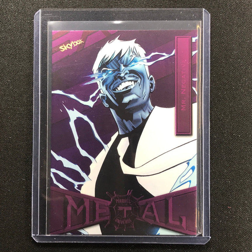 2021-2022 Marvel Spider-man Metal Universe Mr. Negative Light Fx Pink 28/75