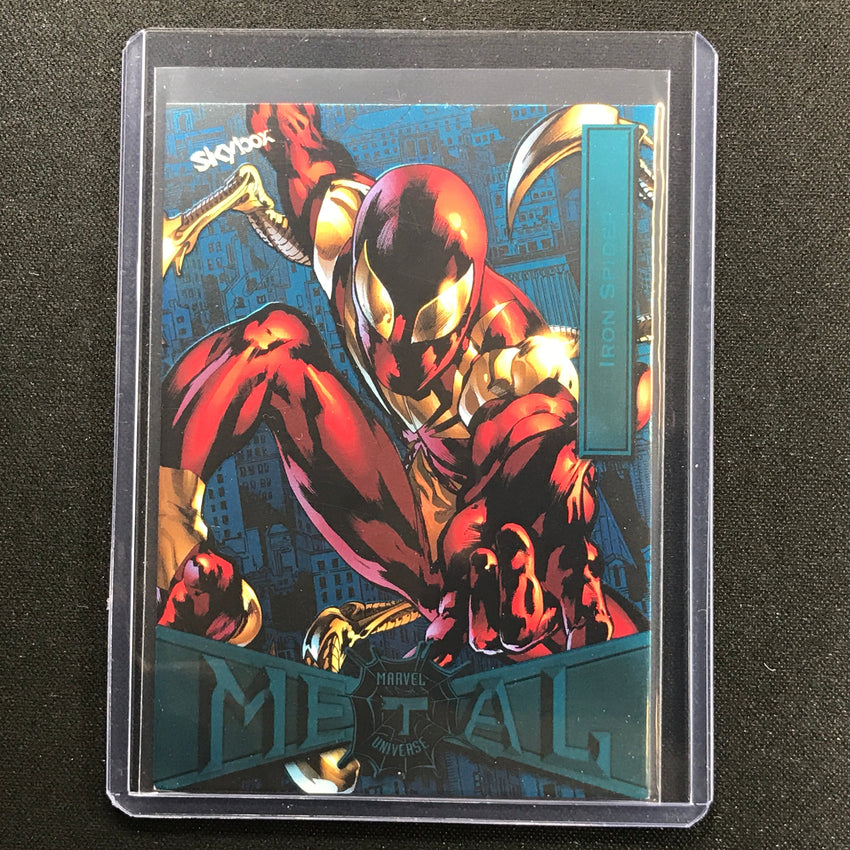 2021-2022 Marvel Spider-man Metal Universe Iron Spider Light Fx Turquoise 15/50