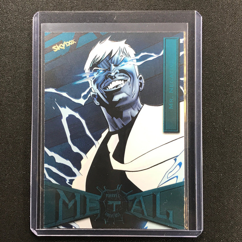 2021-2022 Marvel Spider-man Metal Universe Mr. Negative Turquoise 7/50