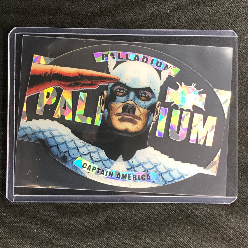 2021-2022 Marvel Spider-man Metal Universe Captain America Palladium Acetate No 33