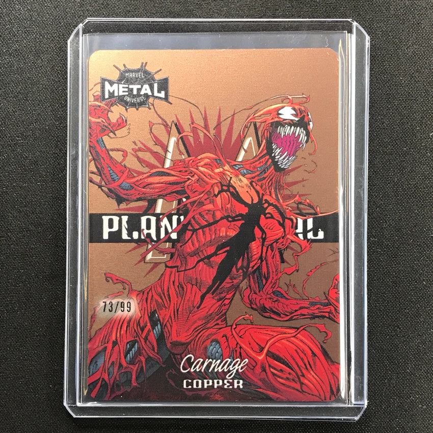 2021-2022 Marvel Spider-man Metal Universe Carnage Planet Metal Copper 73/99