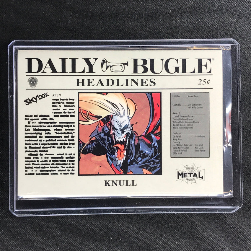 2021-2022 Marvel Spider-Man Metal Universe KNULL Daily Bugle Headlines #10