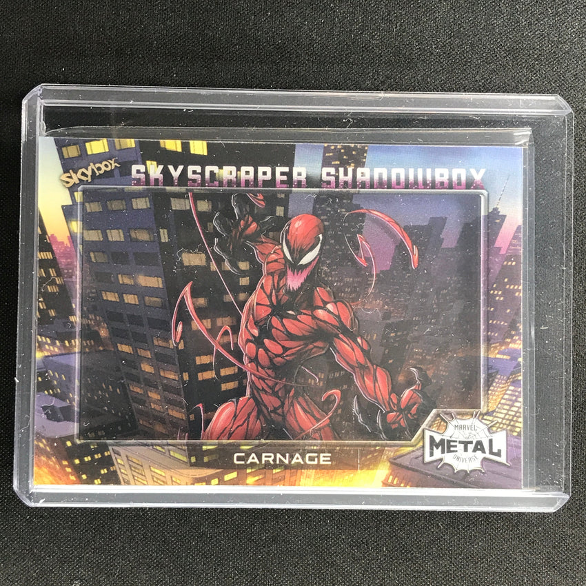 2021-2022 Marvel Spider-man Metal Universe Carnage Skyscraper Shadowbox No 3