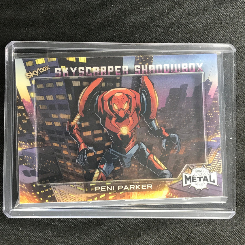 2021-2022 Marvel Spider-Man Metal Universe PENI PARKER Skyscraper Shadowbox #15