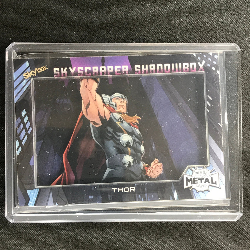 2021-2022 Marvel Spider-Man Metal Universe THOR Skyscraper Shadowbox SP #23