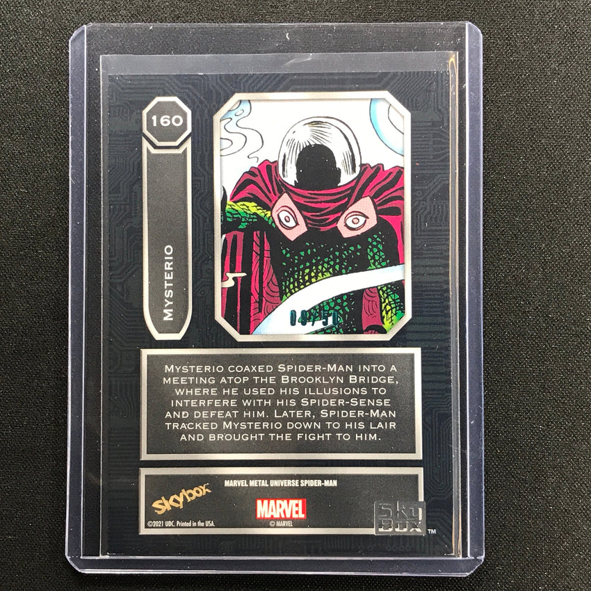 2021-2022 Marvel Spider-man Metal Universe Mysterio High Series Turquoise 9/50