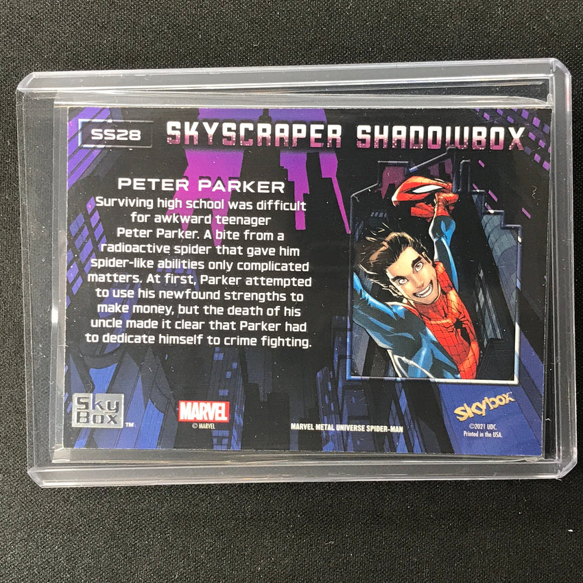 2021-2022 Marvel Spider-man Universe Peter Parker Skyscraper Shadowbox Ssp No 28