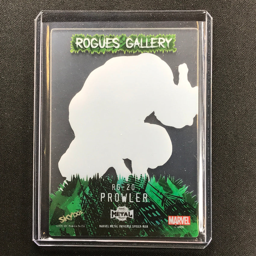 2021-2022 Marvel Spider-man Metal Universe Venom Rogues Gallery Prowler Back No 20