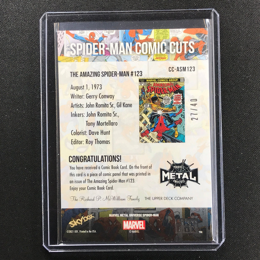 2021-2022 Marvel Spider-man Metal Universe Luke Cage No Asm123 Comic Cuts 27/40