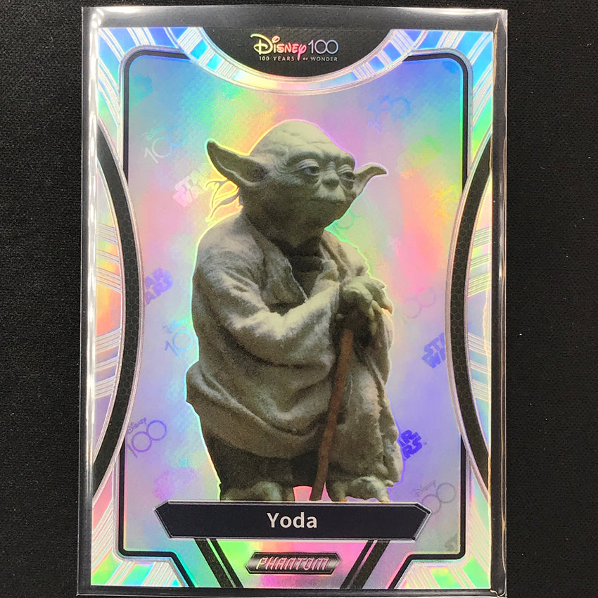 2023 Phantom Disney 100 Star Wars Yoda Silver Prizm No 22