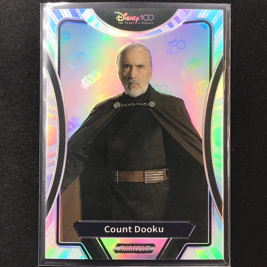 2023 Phantom Disney 100 Star Wars Count Dooku Silver Prizm No 25